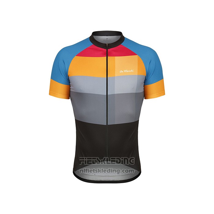 2021 Fietskleding de Marchi Geel Blauw Grijs Korte Mouwen en Koersbroek